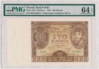 100 złotych 1934 - Ser.BM - dwie kreski w znaku wodnym