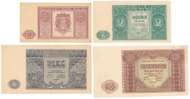 Zestaw 1, 2, 5 i 10 złotych 1946 (4szt)