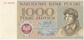 DRUK PRÓBNY Miasta Polskie 1.000 złotych 1965 - duży format i znak wodny