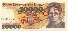 20.000 złotych 1989 - WZÓR - A 0000000 - No.0984