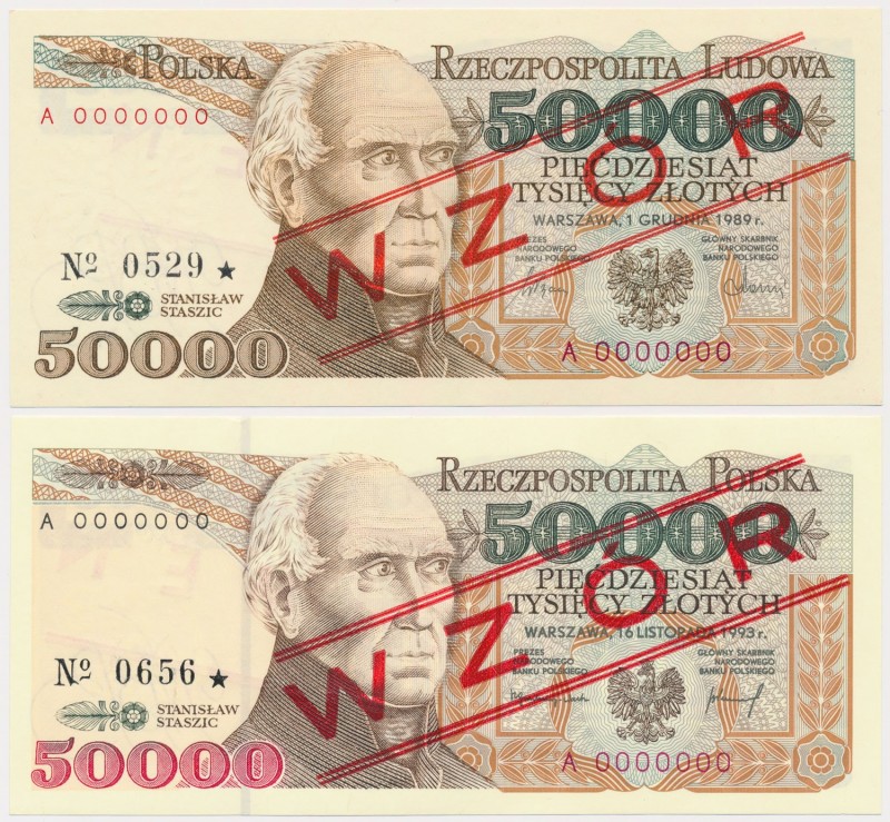 50.000 złotych 1989-1993 - WZÓR - KOMPLET roczników (2szt)
 
Reference: Miłcza...