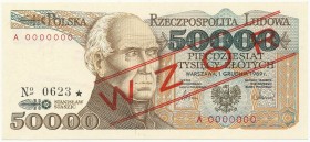 50.000 złotych 1989 - WZÓR - A 0000000 - No.0623