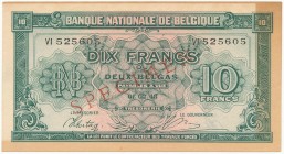 Belgium SPECIMEN 10 Francs-2 Belgas 1943 (1944)