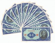 China 2 Chiao = 20 Cents 1940 SET of 14 pcs