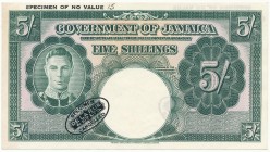 Jamaica SPECIMEN 5 Shillings ND (1939-58)