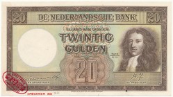 Netherlands SPECIMEN 20 Gulden 1945 - IAA 000000
