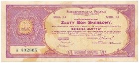 6% Złoty Bon Skarbowy, Serja II A - 10 zł 1923