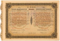 Tow. Kredytowe Przemysłu Polskiego, List zastawny na 500 funtów 1925
