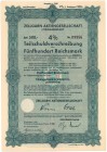 Litzmannstadt (Łódź), Zellgarn Aktiengesellschaft, 500 mk 1941