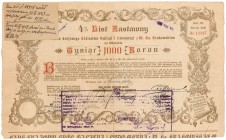 Lwów, Bank Krajowy, 4% List zastawny 1.000 kr 1903