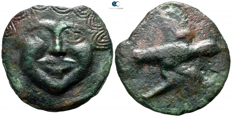 Scythia. Olbia circa 437-410 BC. 
Cast coinage Æ

67 mm., 118,85 g.

Facing...