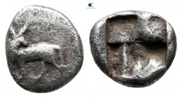 Thraco-Macedonian Region. Ennea Hodoi 500-480 BC. Obol AR
