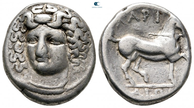 Thessaly. Larissa 356-342 BC. 
Stater AR

23 mm., 11,99 g.

Head of the nym...
