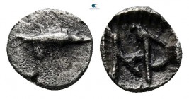 Mysia. Kyzikos 520-480 BC. Tetartemorion AR