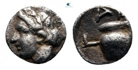 Troas. Gargara 380-340 BC. Tetartemorion AR
