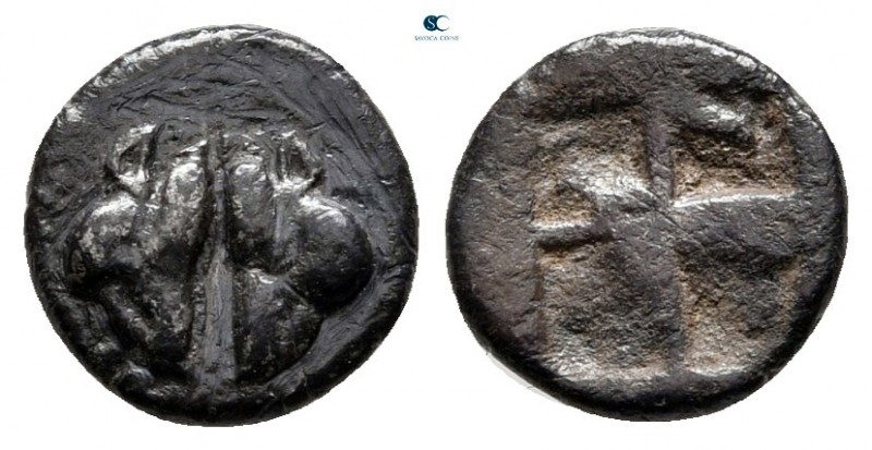 Lesbos. Unattributed Koinon mint circa 478-460 BC. 
BI 1/24 Stater

8 mm., 0,...