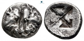 Lesbos. Uncertain mint circa 550-480 BC. 1/4 Stater AR