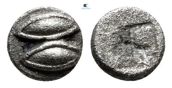 Lesbos. Uncertain mint circa 500-450 BC. 
1/36 Stater AR

6 mm., 0,25 g.

T...