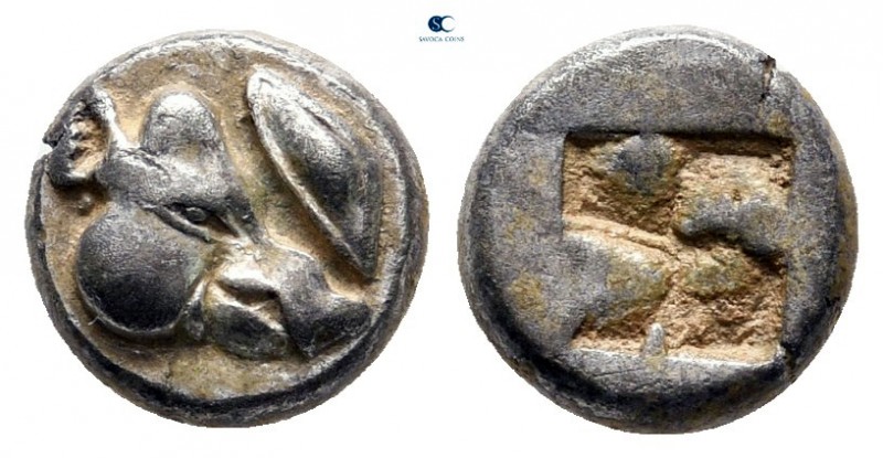 Lesbos. Uncertain mint 500-450 BC. 
1/12 Stater BI

8 mm., 0,81 g.

Head of...
