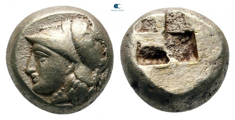 Ionia. Phokaia 387-326 BC. 
Hekte EL

10 mm., 2,56 g.

Head of Athena left,...