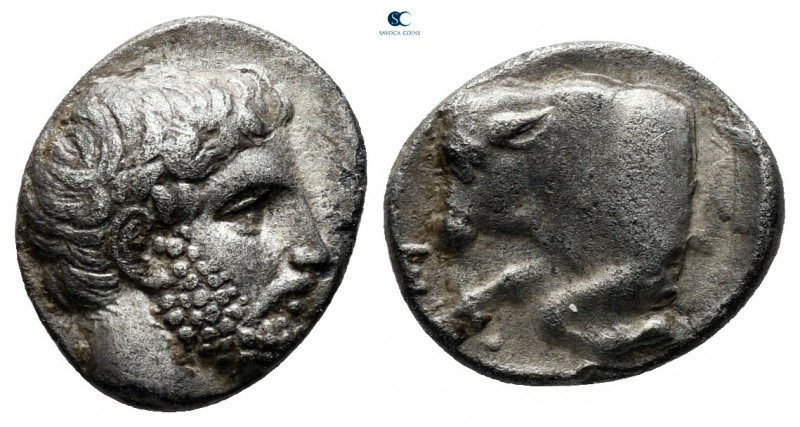 Caria. Uncertain mint E 380-340 BC. 
Diobol or Trihemiobol AR

12 mm., 1,38 g...