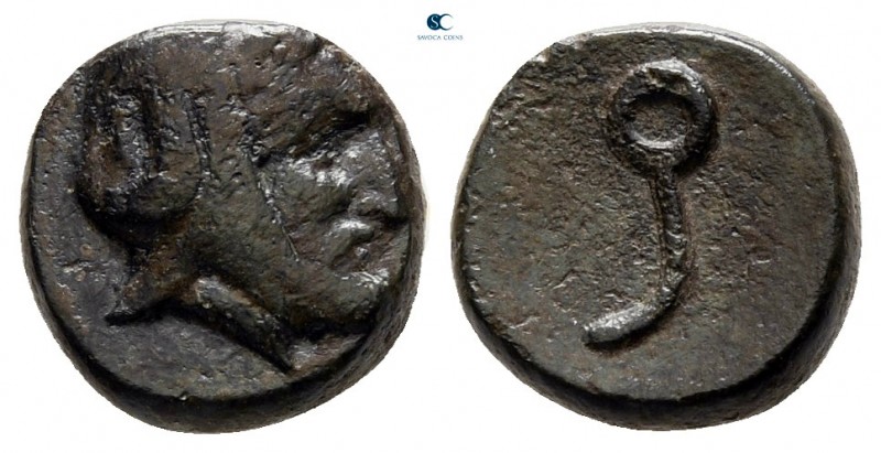 Lydia. Uncertain. Autophradates 392-388 BC. 
Chalkous Æ

10 mm., 1,43 g.

 ...