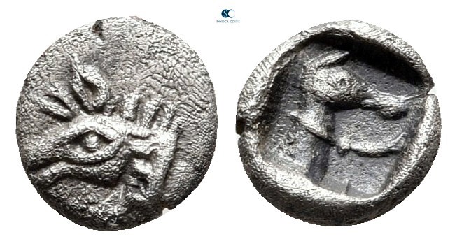 Dynasts of Lycia. Uncertain mint 500-450 BC. 
Hemiobol AR

7 mm., 0,34 g.

...