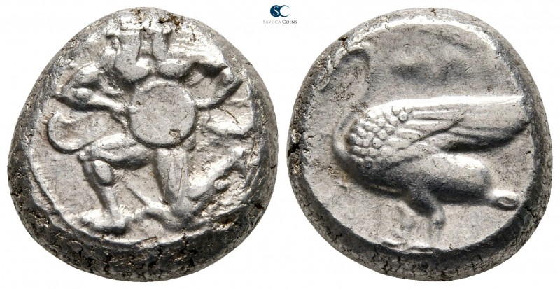 Cilicia. Mallos circa 440-390 BC. 
Stater AR

20 mm., 10,96 g.

Bearded and...