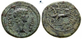 Lydia. Nysa. Nero AD 54-68. Diomedianos, priest. Bronze Æ