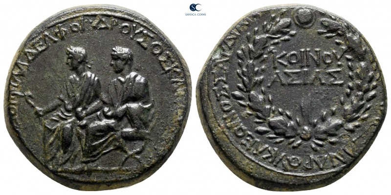 Lydia. Sardeis. Drusus Julius Caesar and Germanicus (heirs of Tiberius), as Caes...