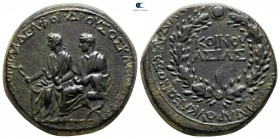 Lydia. Sardeis. Drusus Julius Caesar and Germanicus (heirs of Tiberius), as Caesars AD 23-26. Possible posthumous issue, struck under Tiberius, circa ...
