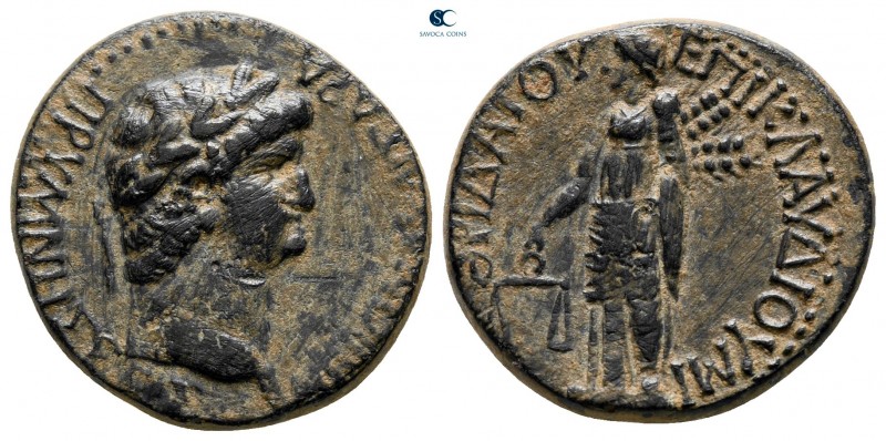 Phrygia. Prymnessos. Nero AD 54-68. Klaudios Mithridates, magistrate
Bronze Æ
...