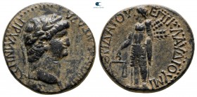 Phrygia. Prymnessos. Nero AD 54-68. Klaudios Mithridates, magistrate. Bronze Æ