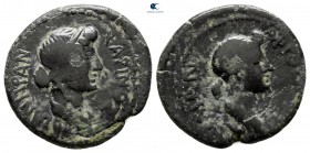 Mysia. Pergamon. Livia & Julia (Wife and Daughter of Augustus) 10-2 BC. Charinos, grammateus. Bronze Æ