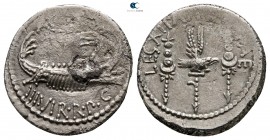 The Triumvirs. Mark Antony 32-31 BC. Legionary type. Patrae (?) mint. Denarius AR