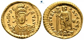 Leo I AD 457-474. Constantinople. Solidus AV