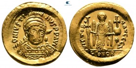 Justin I AD 518-527. Struck AD 519-527. Constantinople. Solidus AV