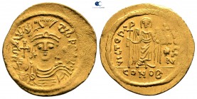 Maurice Tiberius AD 582-602. Struck AD 583-601. Constantinople. 7th officina. Light weight Solidus of 23 Siliquae AV