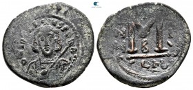 Tiberius III (Apsimar) AD 698-705. Constantinople. Follis Æ