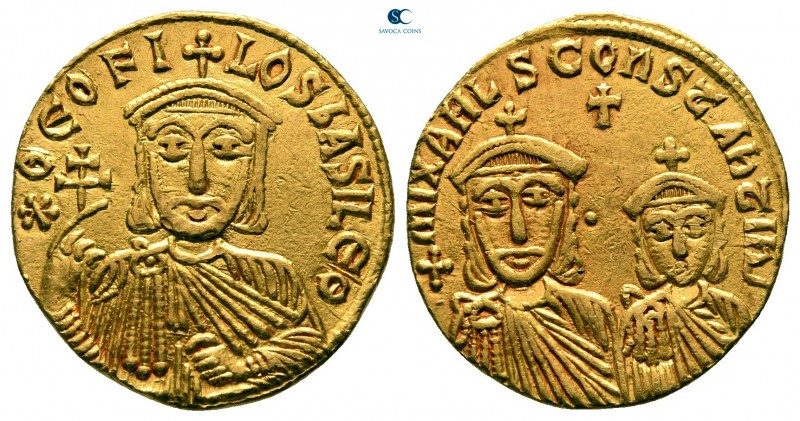 Theophilus AD 829-842. Constantinople
Solidus AV

20 mm., 4,39 g.

* ΘEOFIL...