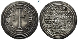 Theophilus AD 829-842. Struck AD  830-838. Constantinople. Miliaresion AR