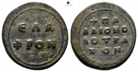 AD 975-1025. Time of Basil II and Constantine VIII. Elafron coin weight AE