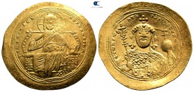 Constantine IX Monomachus AD 1042-1055. Constantinople. Histamenon Nomisma AV. Class I
