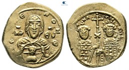 Michael VII Ducas, with Maria AD 1071-1078. Constantinople. Tetarteron Nomisma AV (pale)
