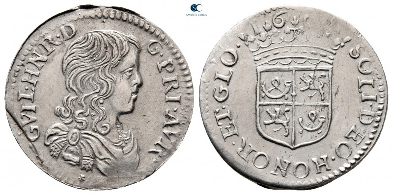 France. Orange. Guillaume III d'Orange-Nassau AD 1650-1702.
1/12 Ecu AR 1661
...