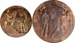 1906 Benjamin Franklin Bicentennial Medal Reverse Design. Uniface. Bronze Galvanic Cast. 320 mm (12.5 inches). By Augustus and Louis Saint-Gaudens. Gr...