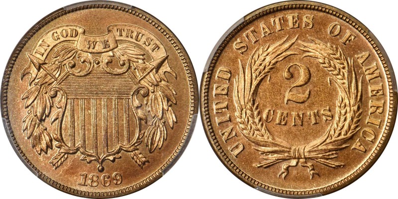 Top-of-the-Pop Proof 1869 Two-Cent Piece

PCGS PR-67RD

1869 Two-Cent Piece....