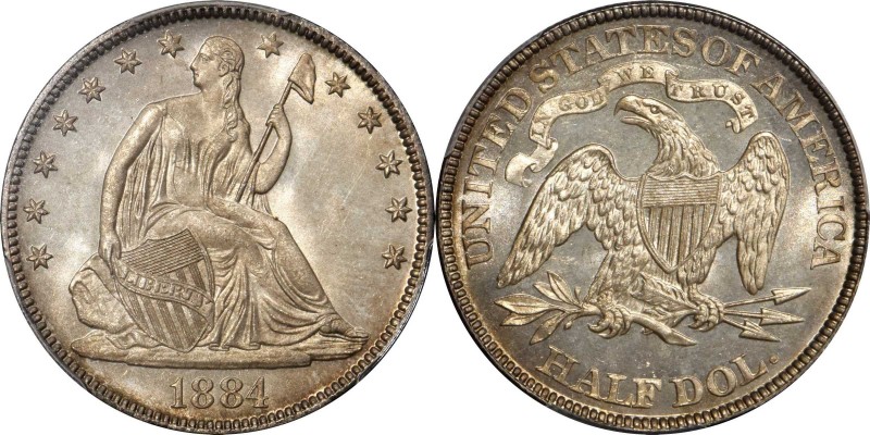 Superb Gem 1884 Half Dollar 

1884 Liberty Seated Half Dollar. MS-67 (PCGS). C...