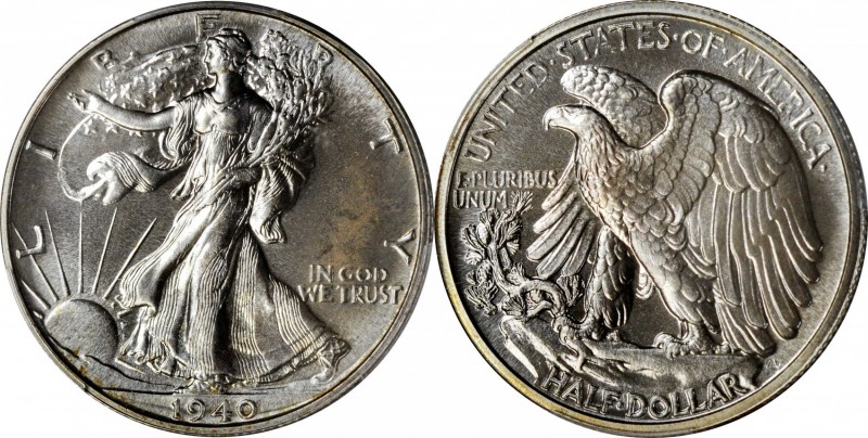 1940 Walking Liberty Half Dollar. Proof-67+ (PCGS).

A fully struck, universal...