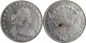 1799 Draped Bust Silver Dollar. BB-163, B-10. Rarity-2. EF-40 Details--Cleaned, Corroded, Tooled (ICG).

Plenty of bold to sharp striking remains on...